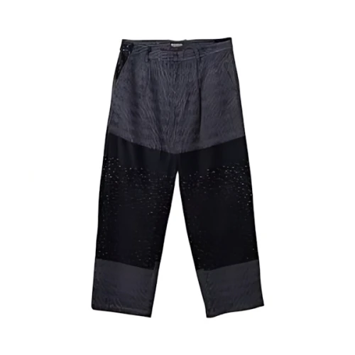 ZEPHYREN WIDE SLACKS BLACK CHECK