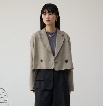 AZUL by moussy ダメージテーラードジャケット