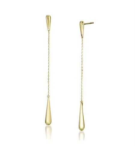 STAR JEWELRY DROP CHAIN PIERCED EARRINGS