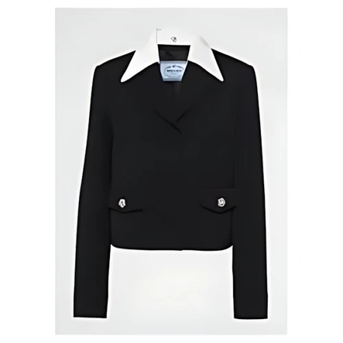 PRADA Single-breasted wool and satin jacket