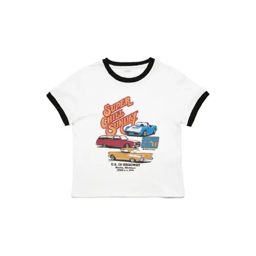 BONRROW クロップ チル サンデー Tシャツ