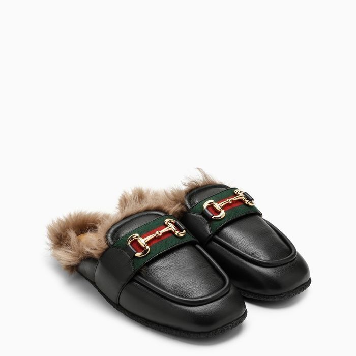 GUCCI GUCCI Black slipper with clamp