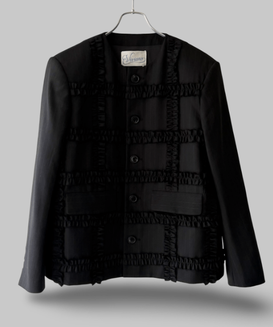 VIVIANO Ruffle Tailored Jacket
