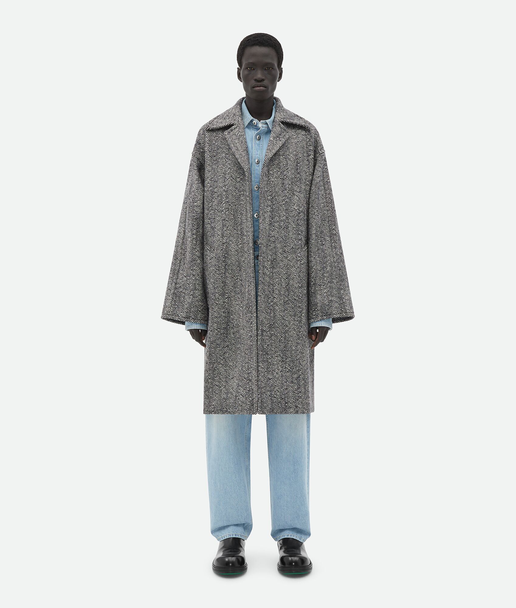 Bottega Veneta フェルトウール シェブロン コート