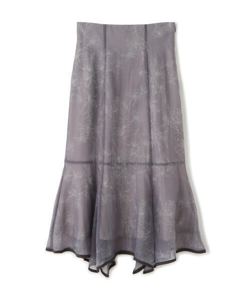 PROPORTION BODY DRESSING シアーフラワーイレヘムマーメイドスカート