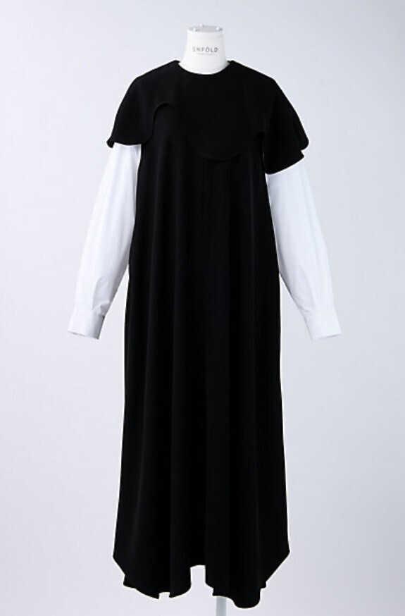 ENFOLD ＬＡＹＥＲＥＤ－ＳＬＥＥＶＥ　ＤＲＥＳＳ