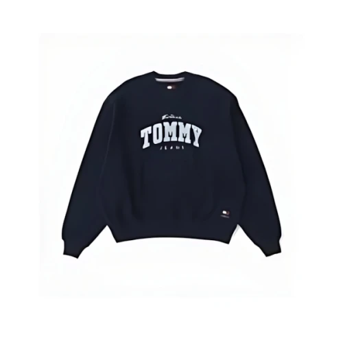 Tommy Jeans メンズ スウェット ボクシーバーシティクルーネックトレーナー