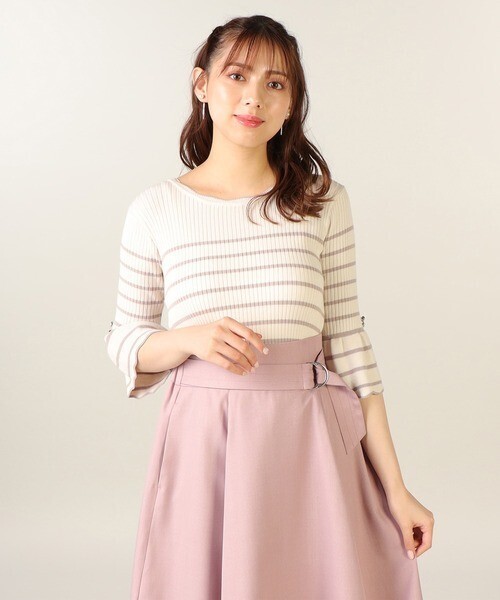 LAISSE PASSE スカラリブニットプルオーバー