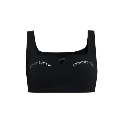 MISBHV v-neck logo crop top