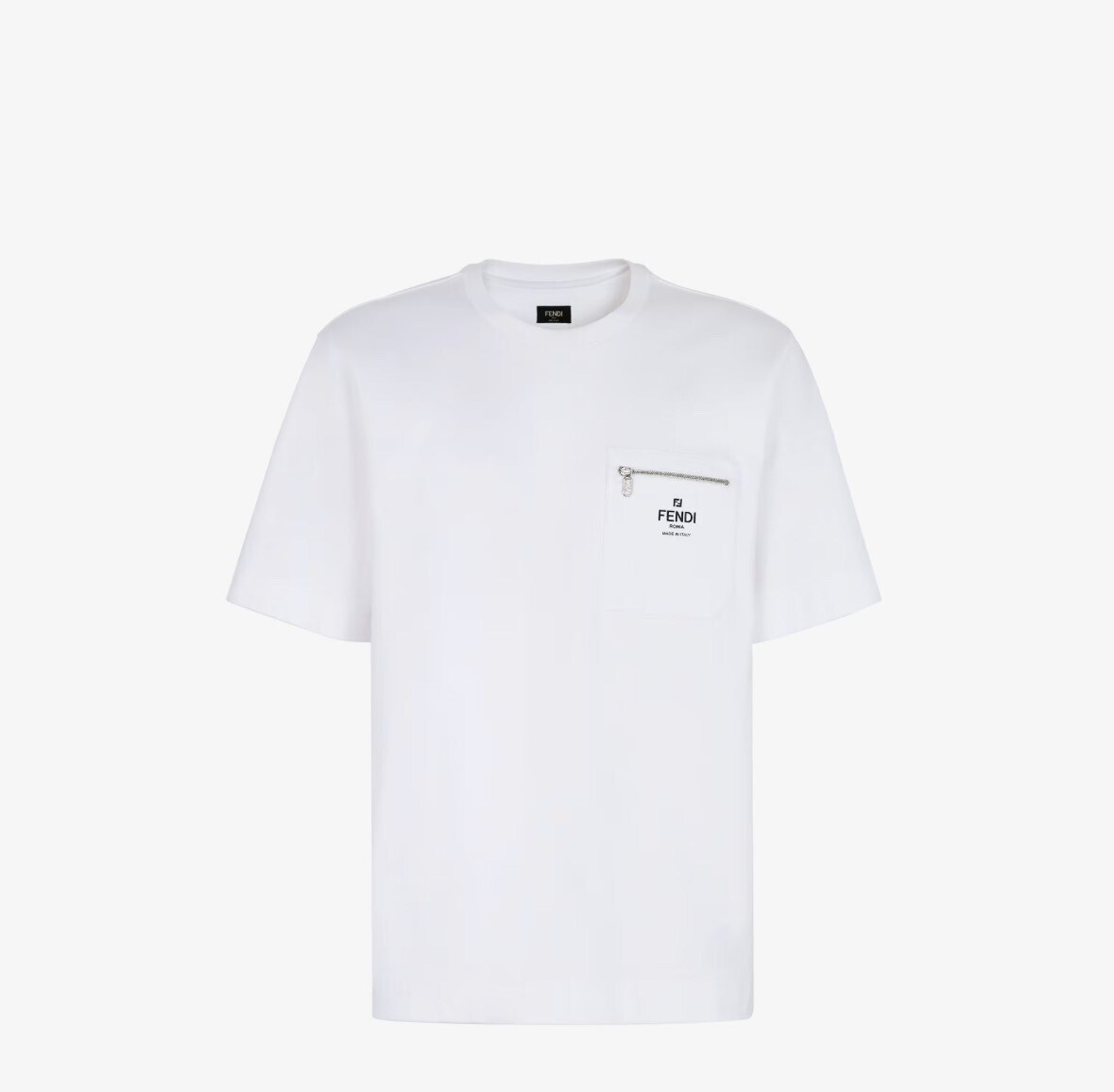 FENDI ホワイトコットン Tシャツ
