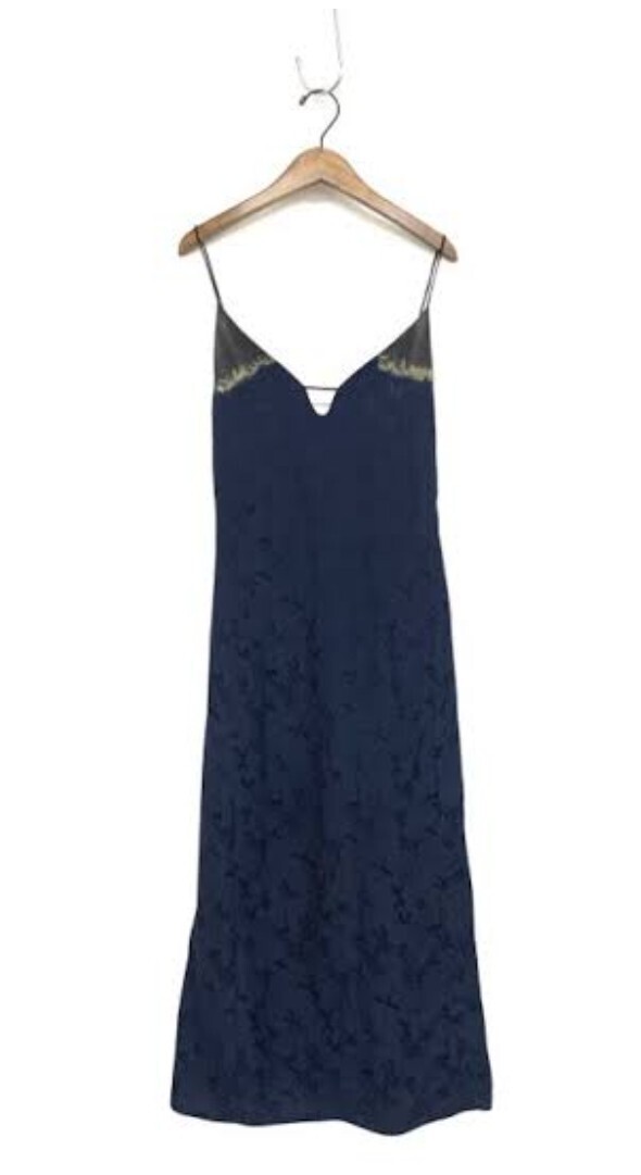 Mame Kurogouchi Crane Pattern Jacquard Hand-Dyed Slip Dress キャミ ワンピース