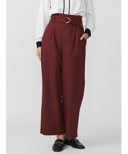 TONAL ウーリージョーゼットハイウエストワイドパンツ