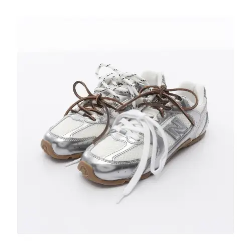 New Balance × MIU MIU 530 SL メタリックレザーxメッシュ スニーカー