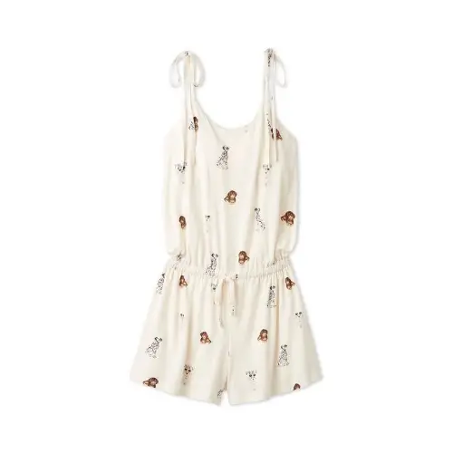 Gelato pique ファッションCATS&DOGS柄カップインオールインワン