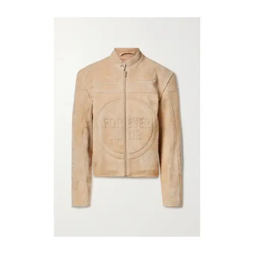 Acne Studios Brushed-Suede Biker Jacket