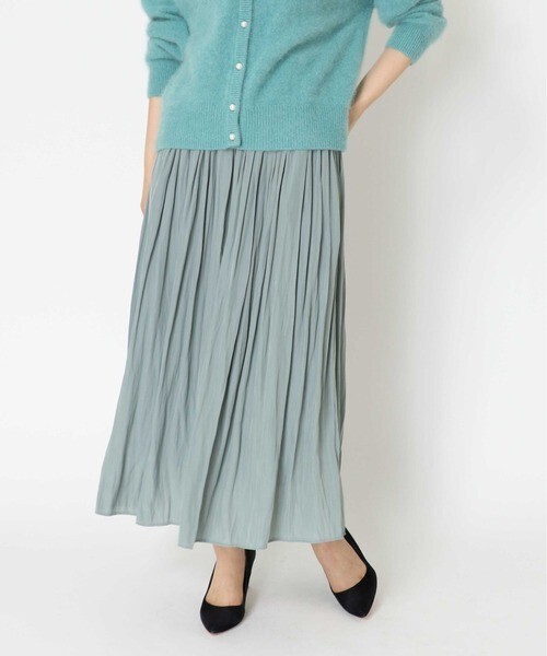 Jines 割繊デシンギャザースカート