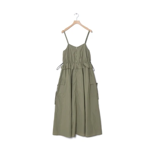 w closet BIGポケット付きウエストドロストキャミワンピース