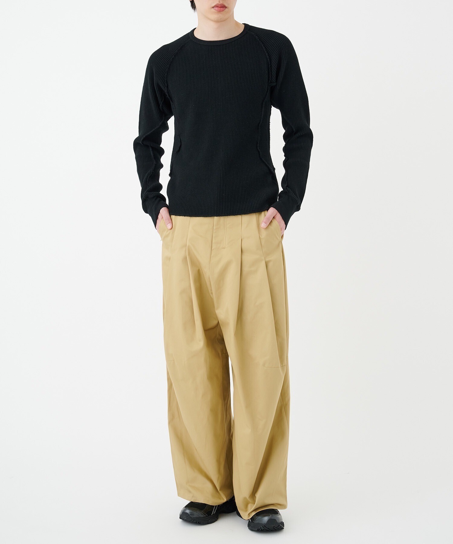 NVRFRGT WAFFLE THERMAL LONG SLEEVE T-SHIRT