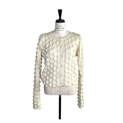 HONEY MI HONEY spiky knit puff sleeve cardigan