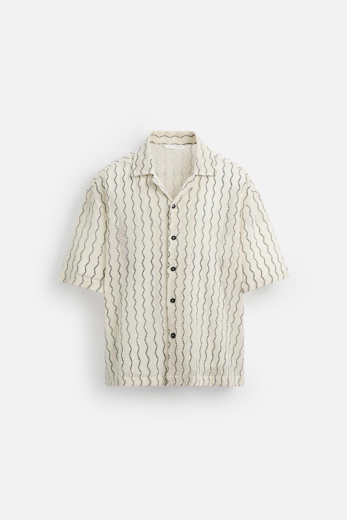 ZARA オープンワーク構造シャツ