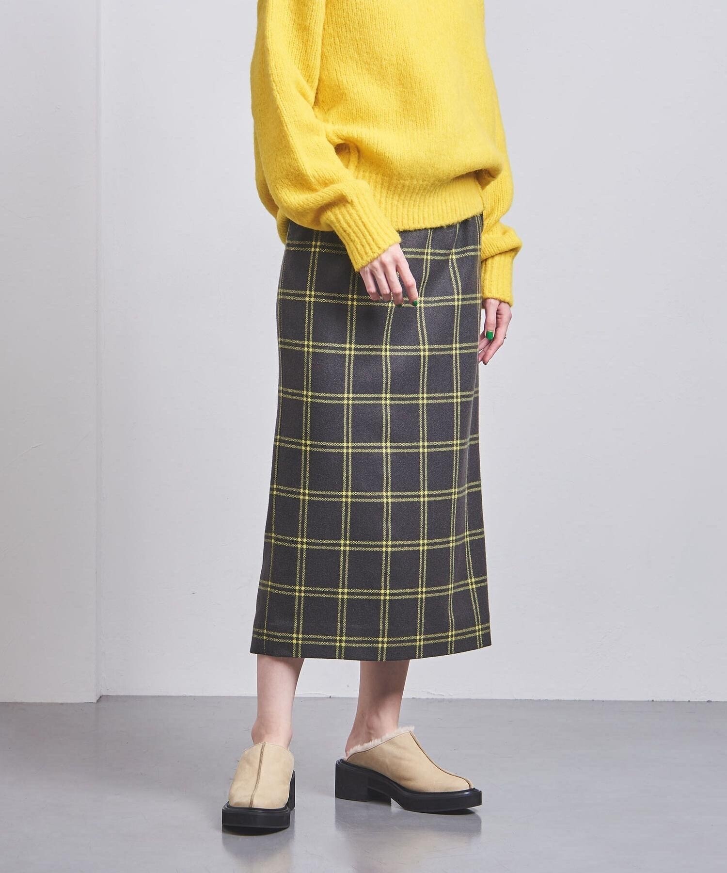UNITED ARROWS W/N チェック タイトスカート
