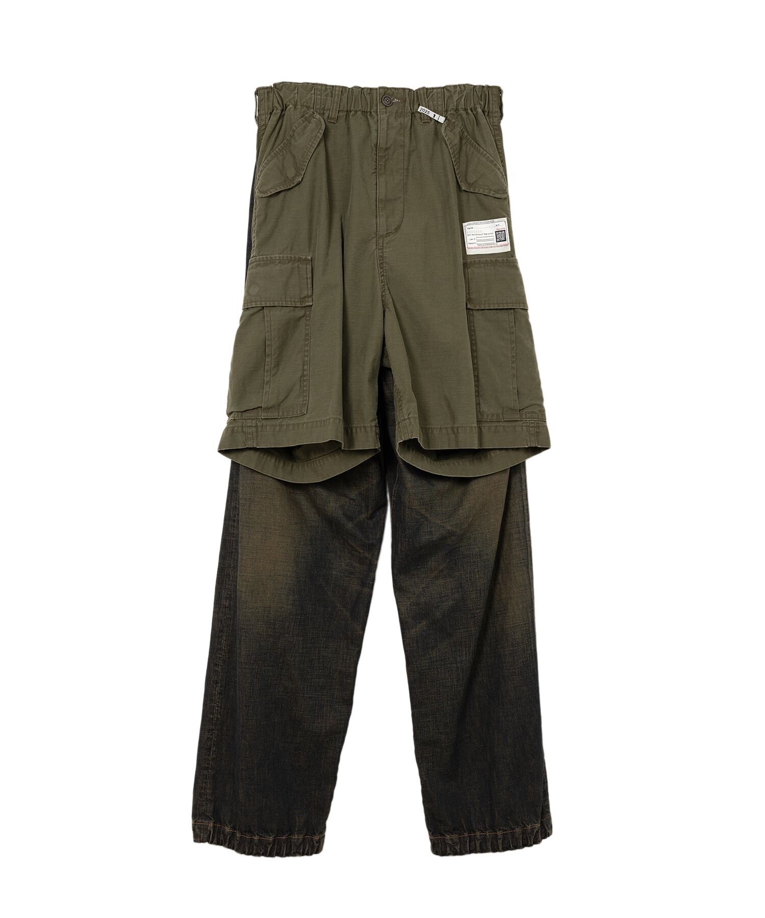 Maison MIHARA YASUHIRO Cargo Shorts Combined Denim Pants