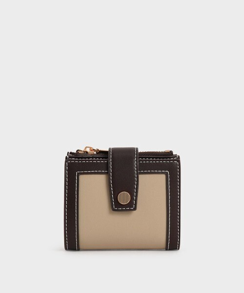 CHARLES & KEITH Bronte Stitch-Trim Short Wallet