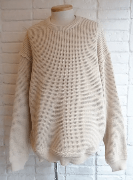 SUPERTHANKS honeycomb crew-neck knit