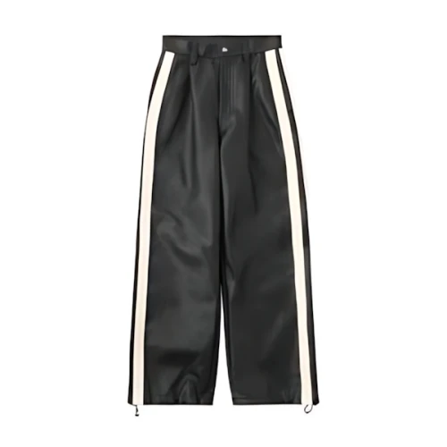 X-girl FAUX LEATHER CONTRAST LINE PANTS