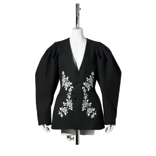 VIVIANO HAND EMBROIDERED CONTOUR BLAZER