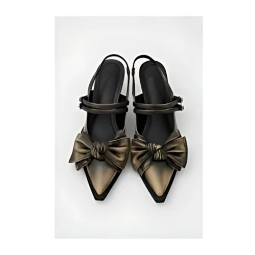 SLY RIBBON DESIGN POINTED サンダル