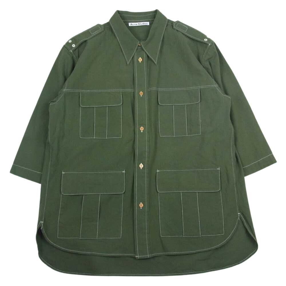 Acne Studios Short sleeve shirt pockets 4ポケット エポレット 半袖 コットン シャツ