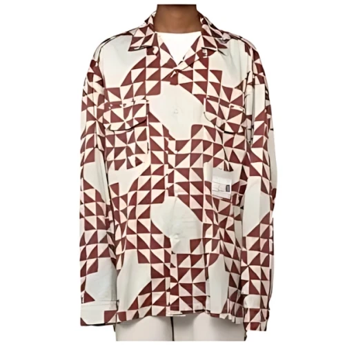 MIHARA YASUHIRO Triangle-Quilt Printed Shirt