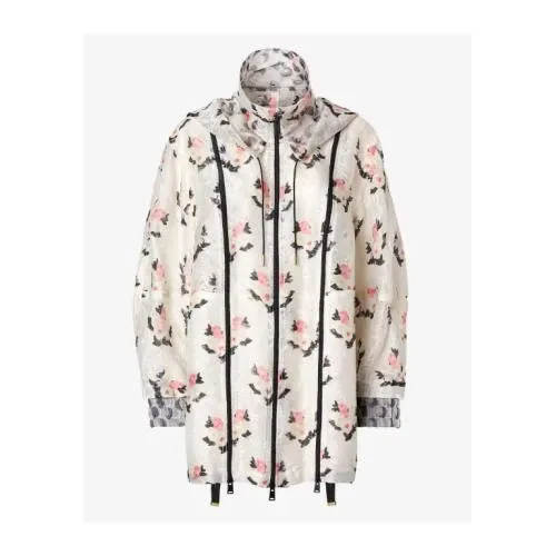 FENDI Blouson White organza lace parka