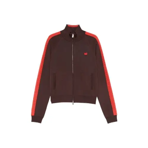 Wales Bonner zip-fastening striped sweatshirt