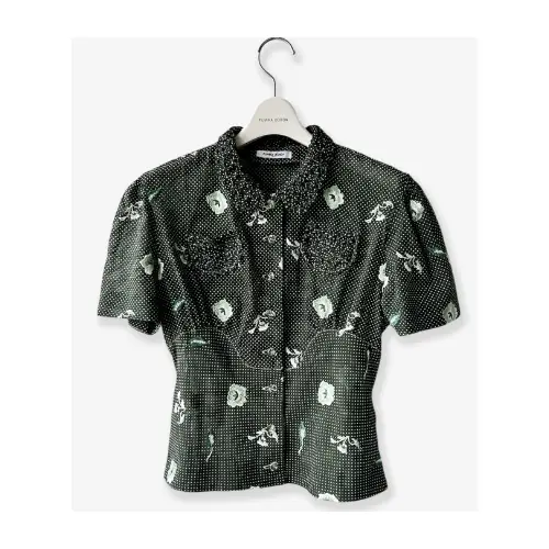 FUMIKA_UCHIDA ALLOVER EMB.SHORT SLEEVE SHIRT