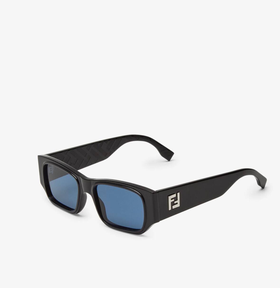 FENDI FFスクエア　ローブリッジフィット ブラックアセテート サングラス