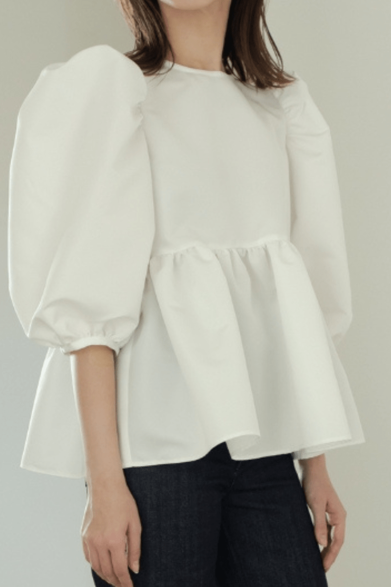 maison de Dolce. 【made in Japan】ボリュームスリーブブラウス【white】