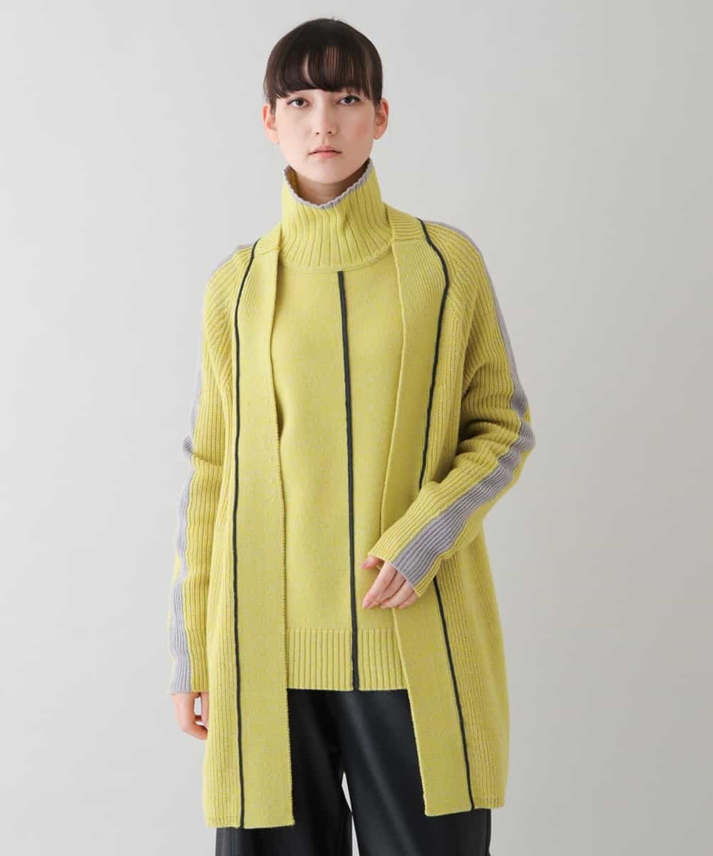HIROKO KOSHINO ミックスヤーンニットカーディガン