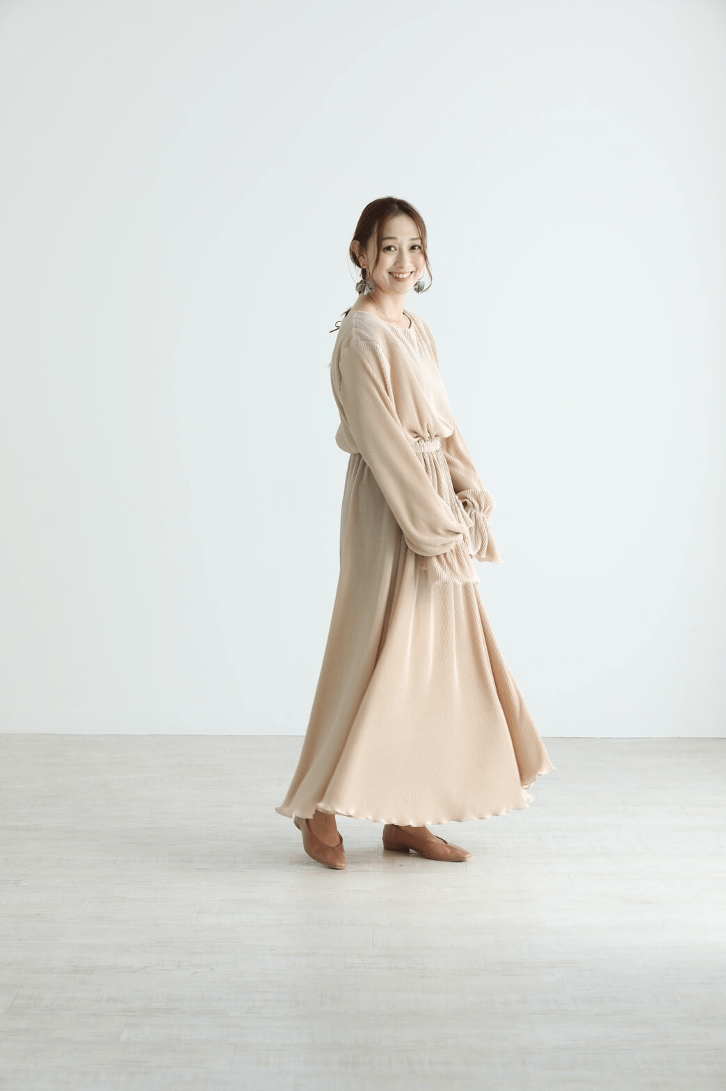 mite 長袖frill pleats op