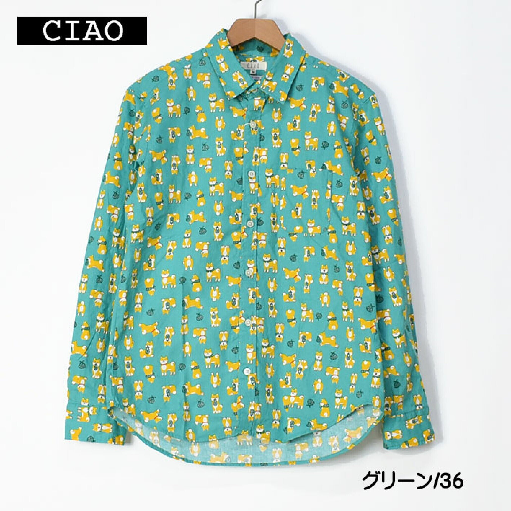 ciao COTTON PRINT SHIRTS SHIBA INU