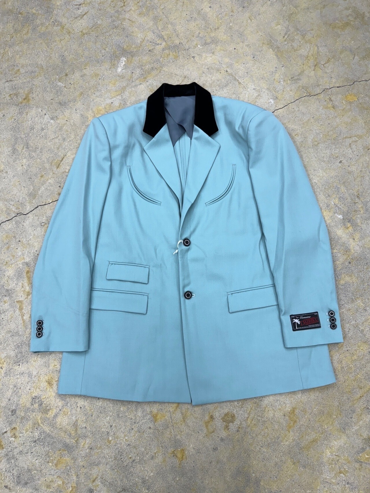 DAIRIKU "Johny" Teddy Tailored Jacket | Aqua