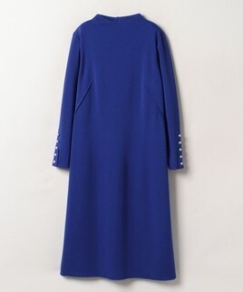 LANVIN COLLECTION モックネックミモレ丈ワンピース