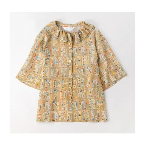 Jane Marple Alphabet chromosタックカラーシャツ