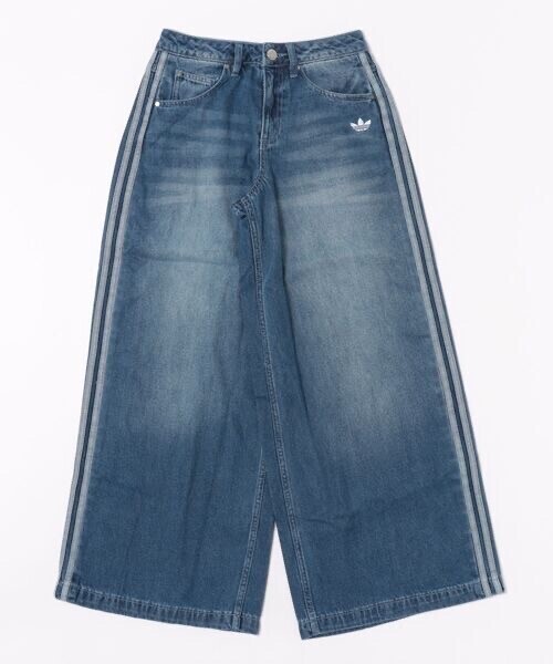 adidas W DENIM WIDE PANT ロングパンツ JV7454 INDIGODENIM