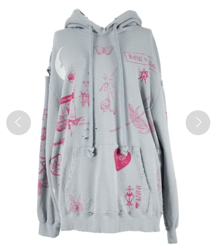 rurumu: echoes printed hoodie