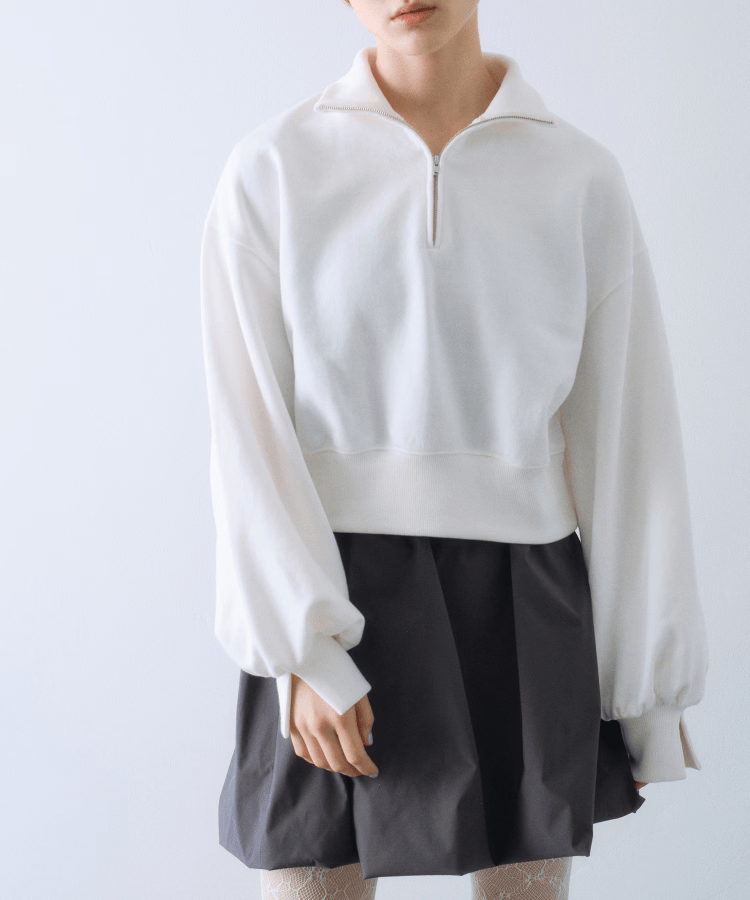 CODE A puff zip sweat