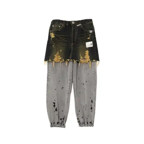 MIHARA YASUHIRO Waist Layered Denim Pants