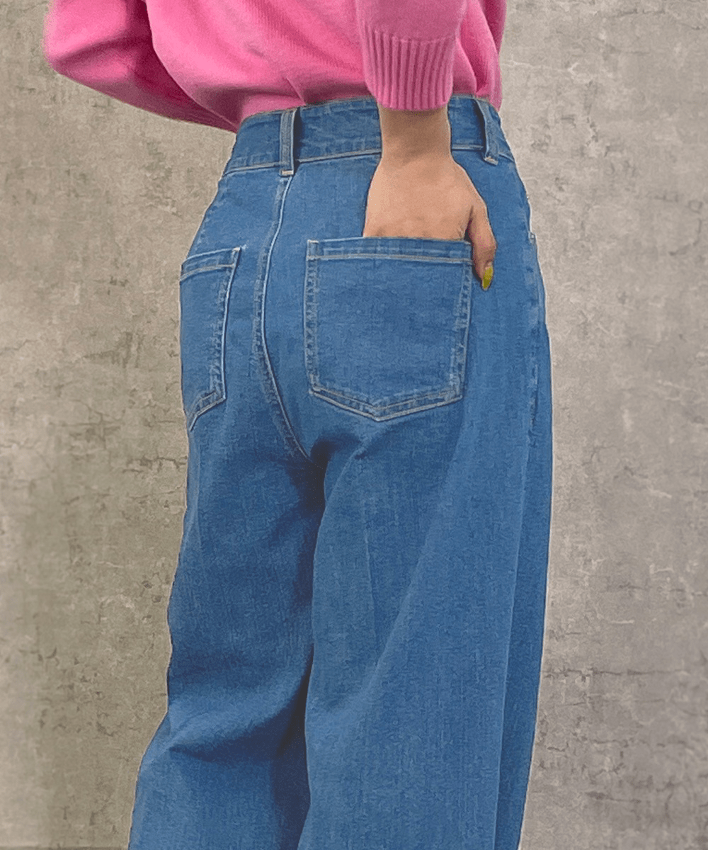 SELECT LEVERY デニムロールアップパンツ