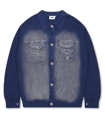 XTONZ Western Stitch Fading Knit Cardigan